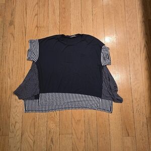 Alembika Lagenlook Artsy Mixed Striped Tunic Size M